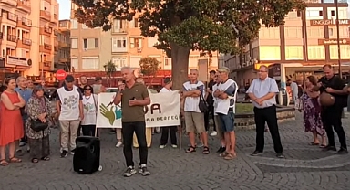 Çanakkale’de zeytinlik alanlarda madencilik yasasına protesto