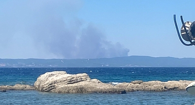 Gökçeada’da Çöplükte Başlayan Yangın Makilik Alana Sıçradı