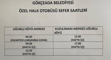 Gökçeada otobüs seferleri