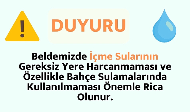 Suyu gereksiz yere harcayanlara cezai işlem uygulanacak