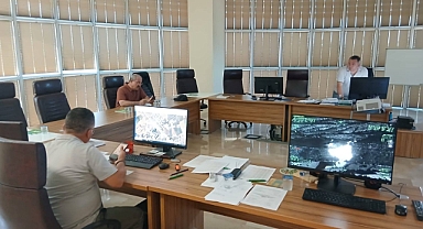 Vali Toraman, Lapseki Dişbudak Köyü’ndeki orman yangınını takip etti