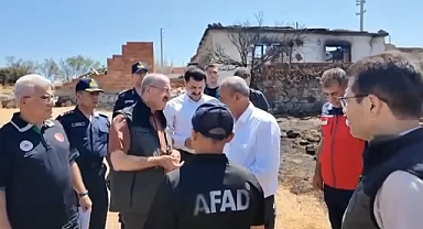 Vali Toraman yangın bölgesini ziyaret etti