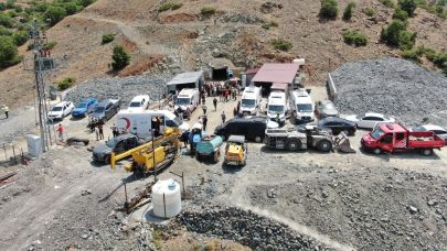 Elazığ’da Aramalar sürüyor! Madenin Dron Görüntüleri