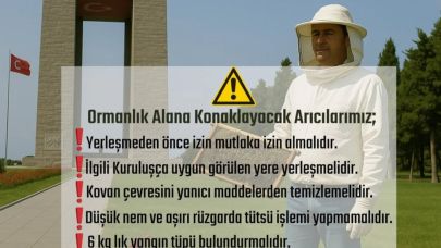 Çanakkale'de arıcılara yangın uyarısı