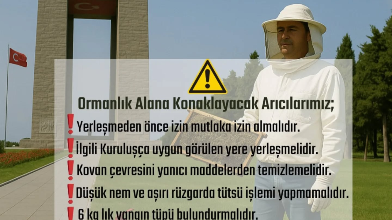 Çanakkale'de arıcılara yangın uyarısı