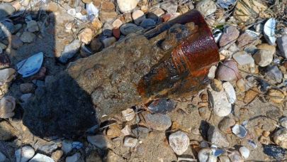 Çanakkale'de patlamamış top mermisi bulundu