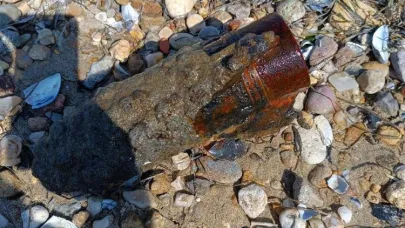Çanakkale'de patlamamış top mermisi bulundu