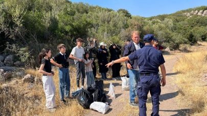 Ayvacık'ta 6’sı çocuk 16 kaçak göçmen yakalandı