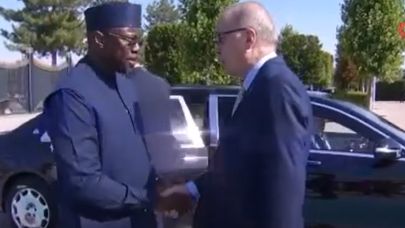 Cumhurbaşkanı Erdoğan, Senegal Başbakanı Sonko’yu törenle karşıladı