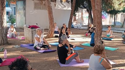 Bozcaada’da sabah sporları devam ediyor