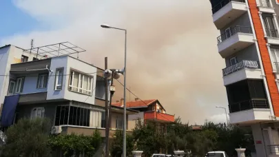 Bayramiç Çatalçam Köyü’nde dumanlar yükseldi