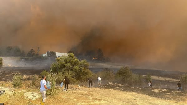 Kepez Belediyesi yangın bölgesinde