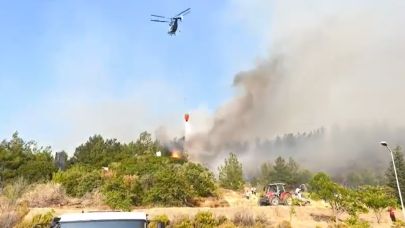 Yangın ÇOMÜ'ye sıçradı