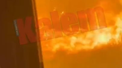 Çanakkale Yangınında Alevlerle Mücadele Kameraya Yansıdı