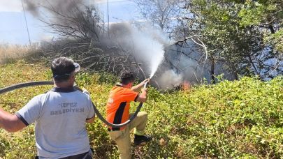 Çanakkale'de yangına ekipler müdahale ediyor