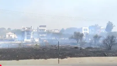 Çanakkale'de yangın Güzelyalı kavşağına ulaştı