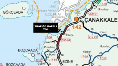 Çanakkale-Ezine Devlet Yolu ulaşıma kapatıldı