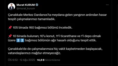 Bakan Kurum açıkladı;  22 bağımsız bölümün ağır hasarlı