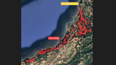 Akkoca, hazırladığı haritayla yangının boyutunu gözler önüne serdi