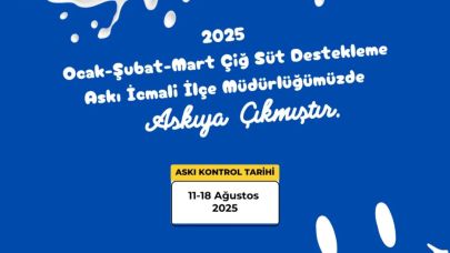 Çiğ Süt Desteği İcmal Listeleri Askıya Çıkarıldı