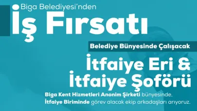 Biga Belediyesi İtfaiye Birimine Personel Alımı Başladı