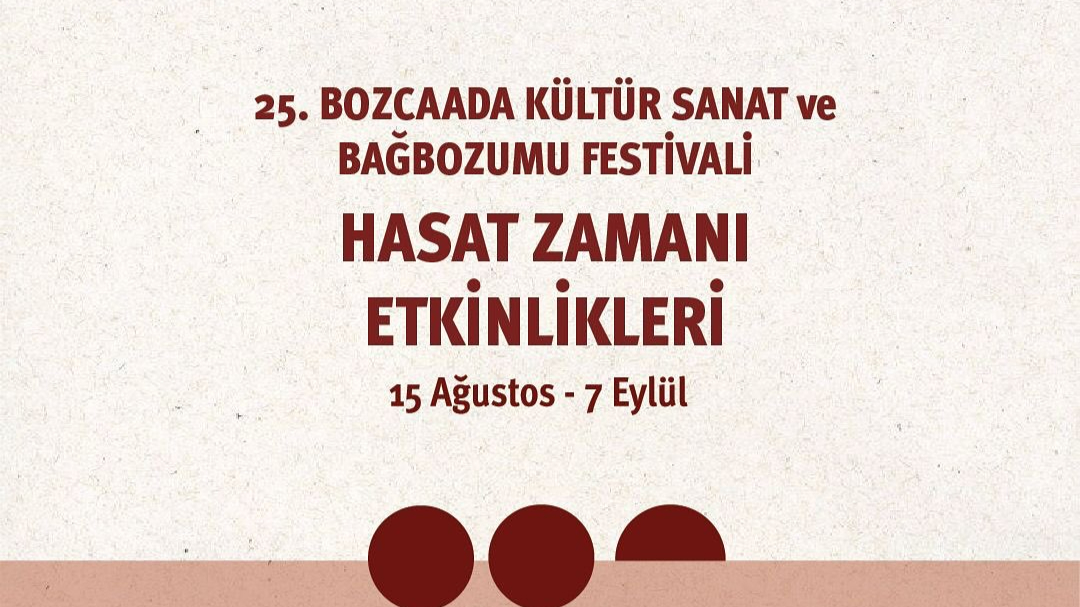 Bozcaada’da 25. Bağbozumu Festivali Başlıyor