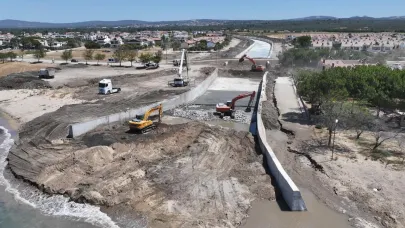 Geyikli’de Çakal Deresi Taşkın Koruma Projesi Sürüyor