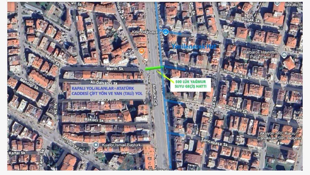 Atatürk Caddesi 18-22 Ağustos'ta trafiğe kapatılacak