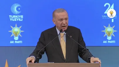 Cumhurbaşkanı Recep Tayyip Erdoğan konuşuyor