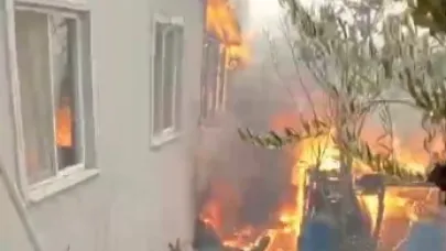 Orman yangını köye indi: "Kaç, artık hiçbir şey yapamayız"