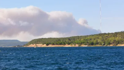 Gelibolu yangınının dumanı Çanakkale Boğazı'nı kapladı