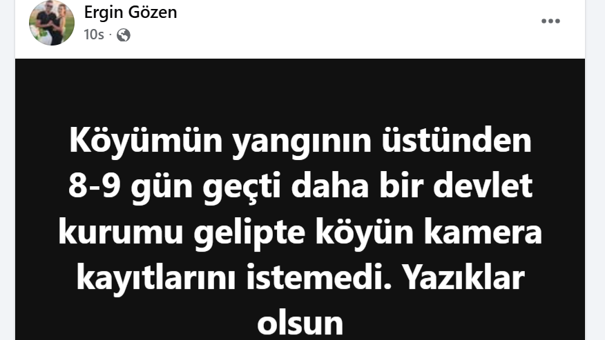 Sarıcaeli Köyü Muhtarı’ndan tepki: Yangından sonra kamera kayıtları istenmedi