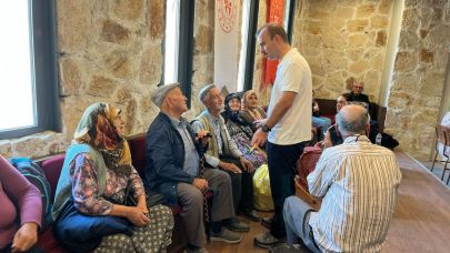 Kaymakam Yenigün’den tahliye edilen vatandaşlara ziyaret