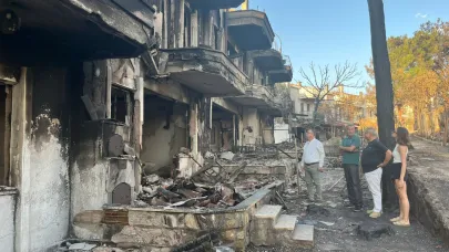 Birol Arslan yangından etkilenen yerleri ziyaret etti
