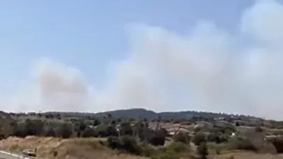 Gelibolu Ilgardere Köyünde yangına müdahale sürüyor