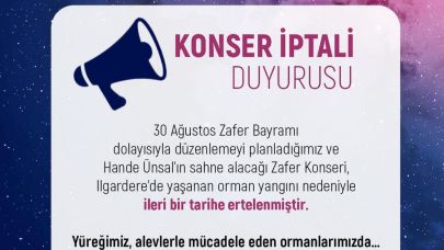 Gelibolu Zafer Konseri Orman Yangını Nedeniyle Ertelendi