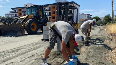 Lapseki’de belediye ekiplerinden yoğun çalışma