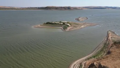 Tekirdağ'da Barajda Kritik Su Seviyesi! Adacıklar Oluştu!