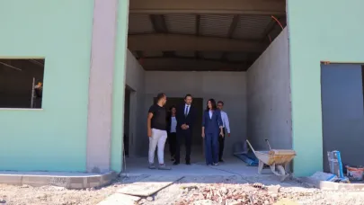 Gelibolu’da Meslek Lisesine Yeni Atölye Yapımı Sürüyor
