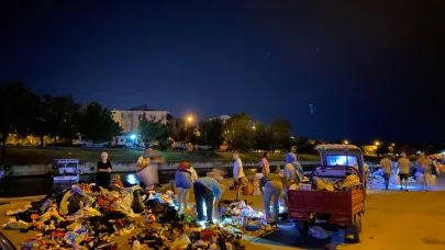 Çanakkale’de bit pazarı Çarşamba akşamından dolup taştı