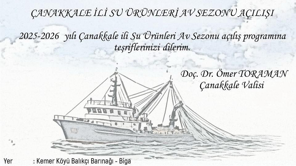 Çanakkale’de 2025-2026 su ürünleri av sezonu açılıyor