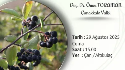 Çanakkale’de Aronya Hasadı Tarla Günü düzenlenecek