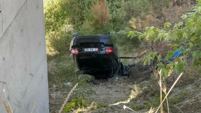 Çanakkale’de Otomobil Viyadükten Uçtu! 3 Yaralı Var!