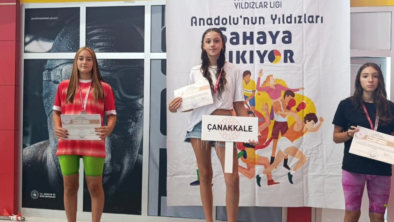 Çanakkaleli Sporcu Ceylin Saban, Türkiye Şampiyonu Oldu