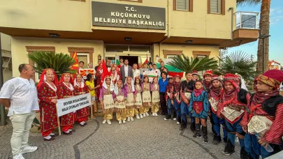Küçükkuyu’da farklı ülkelerden halk oyunları grupları ağırlandı