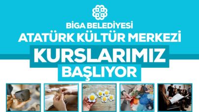 Biga’da Kültür ve Sanat Kursları İçin Kayıtlar Başladı