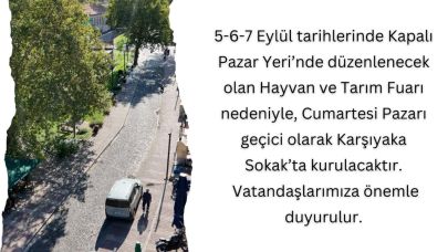 Bayramiç’te Cumartesi Pazarı geçici olarak Karşıyaka Sokak’ta kurulacak