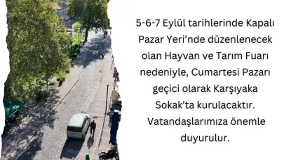 Bayramiç’te Cumartesi Pazarı geçici olarak Karşıyaka Sokak’ta kurulacak