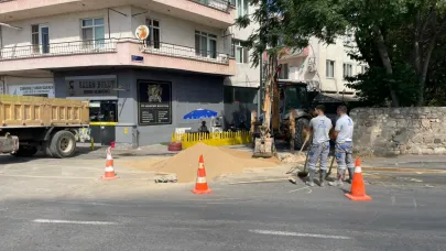 Çanakkale'de su borusu patlağı