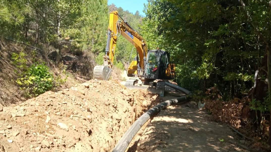 Ayvacık Kazdağ İçme Suyu Hattı Çalışmaları Sürüyor